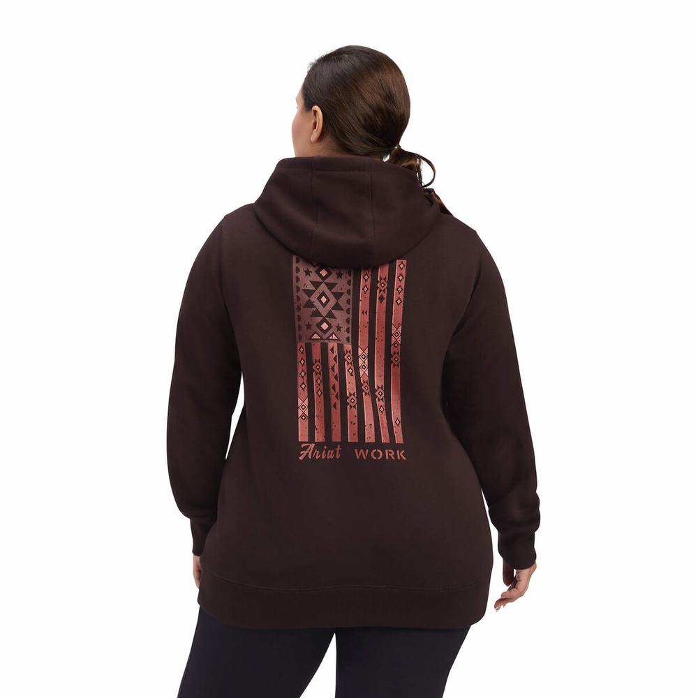 Hoodies Ariat Rebar Aztec Flag Grafica Donna Colorate | IT068KUIG