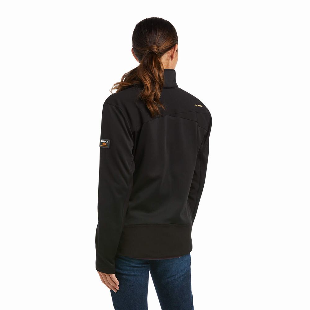 Hoodies Ariat Rebar Dri-Tech DuraStretch Fleece Ibrido Donna Nere | IT452GKQZ