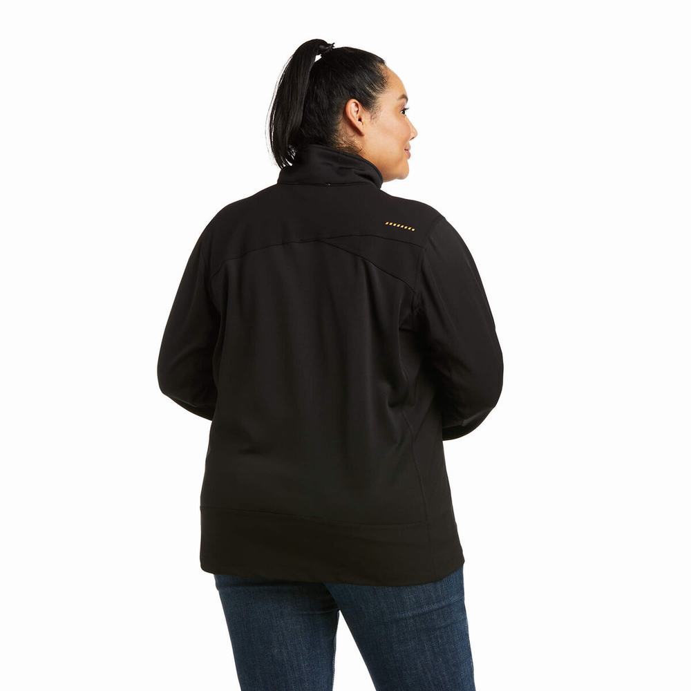 Hoodies Ariat Rebar Dri-Tech DuraStretch Fleece Ibrido Donna Nere | IT452GKQZ