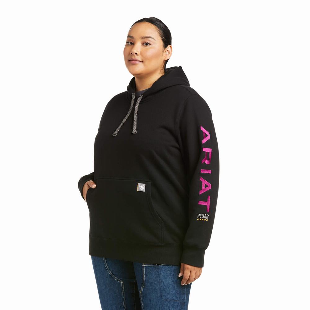 Hoodies Ariat Rebar Grafica Donna Nere Viola | IT140ZKTQ