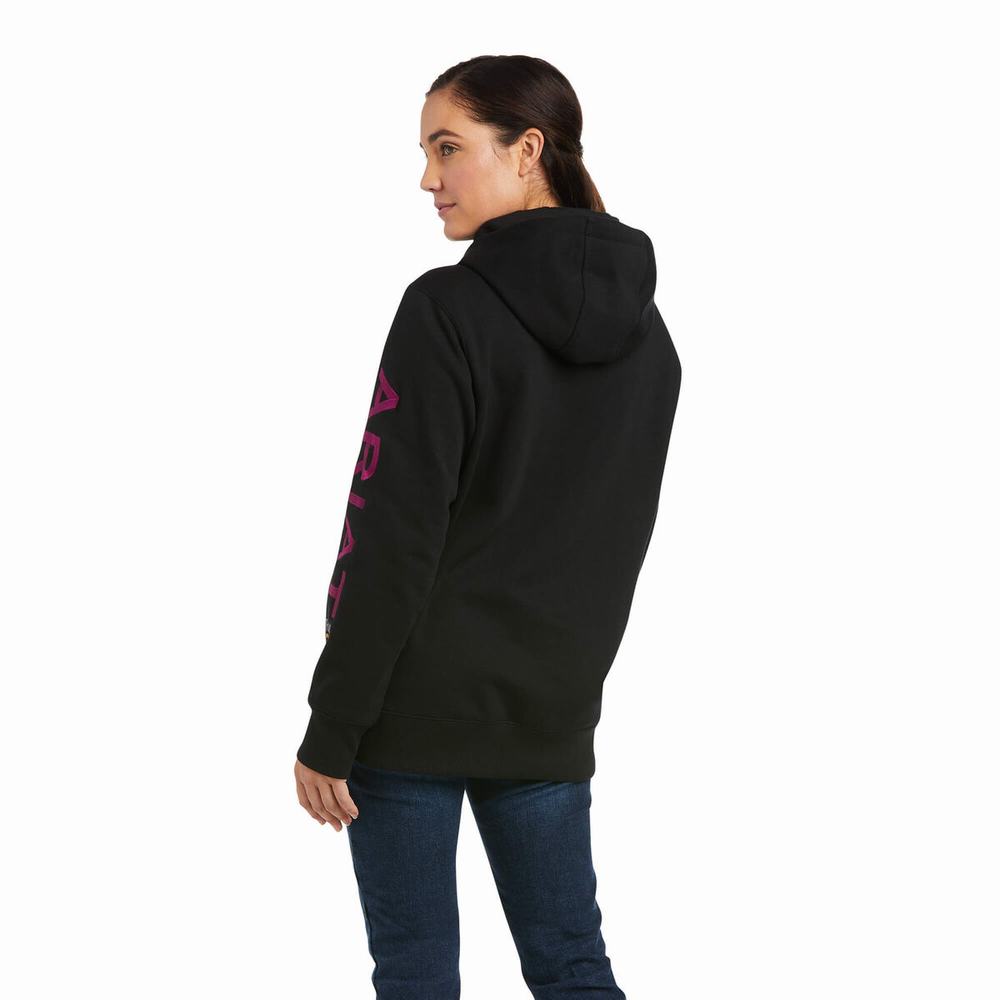 Hoodies Ariat Rebar Grafica Donna Nere Viola | IT140ZKTQ