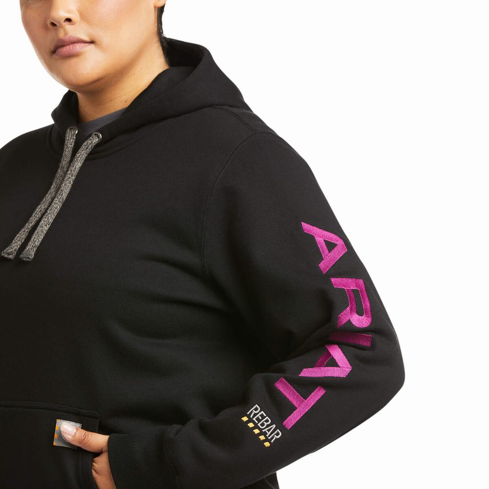 Hoodies Ariat Rebar Grafica Donna Nere Viola | IT140ZKTQ