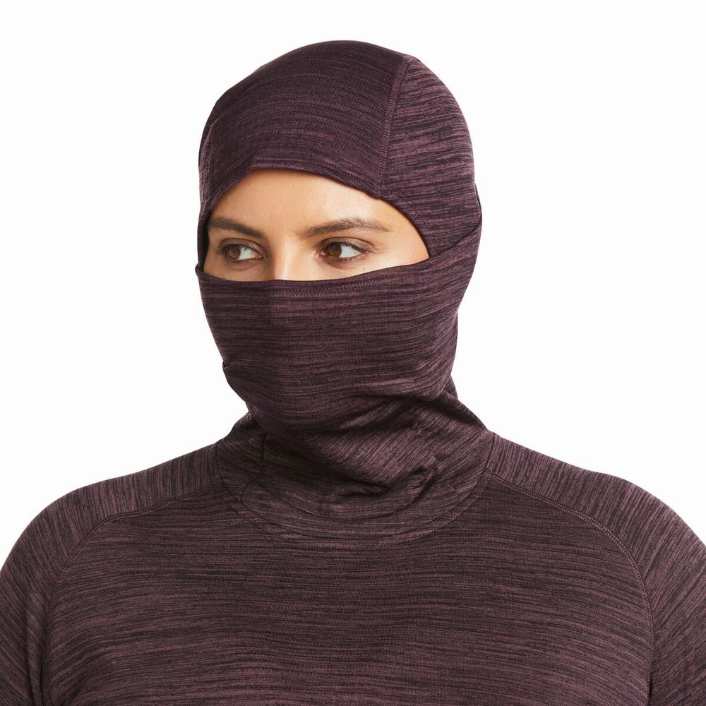 Hoodies Ariat Rebar Gridwork Balaclava Donna Viola | IT612UPYA