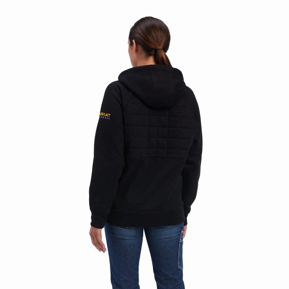 Hoodies Ariat Rebar Regulator Full Zip Donna Nere | IT760ZEXS