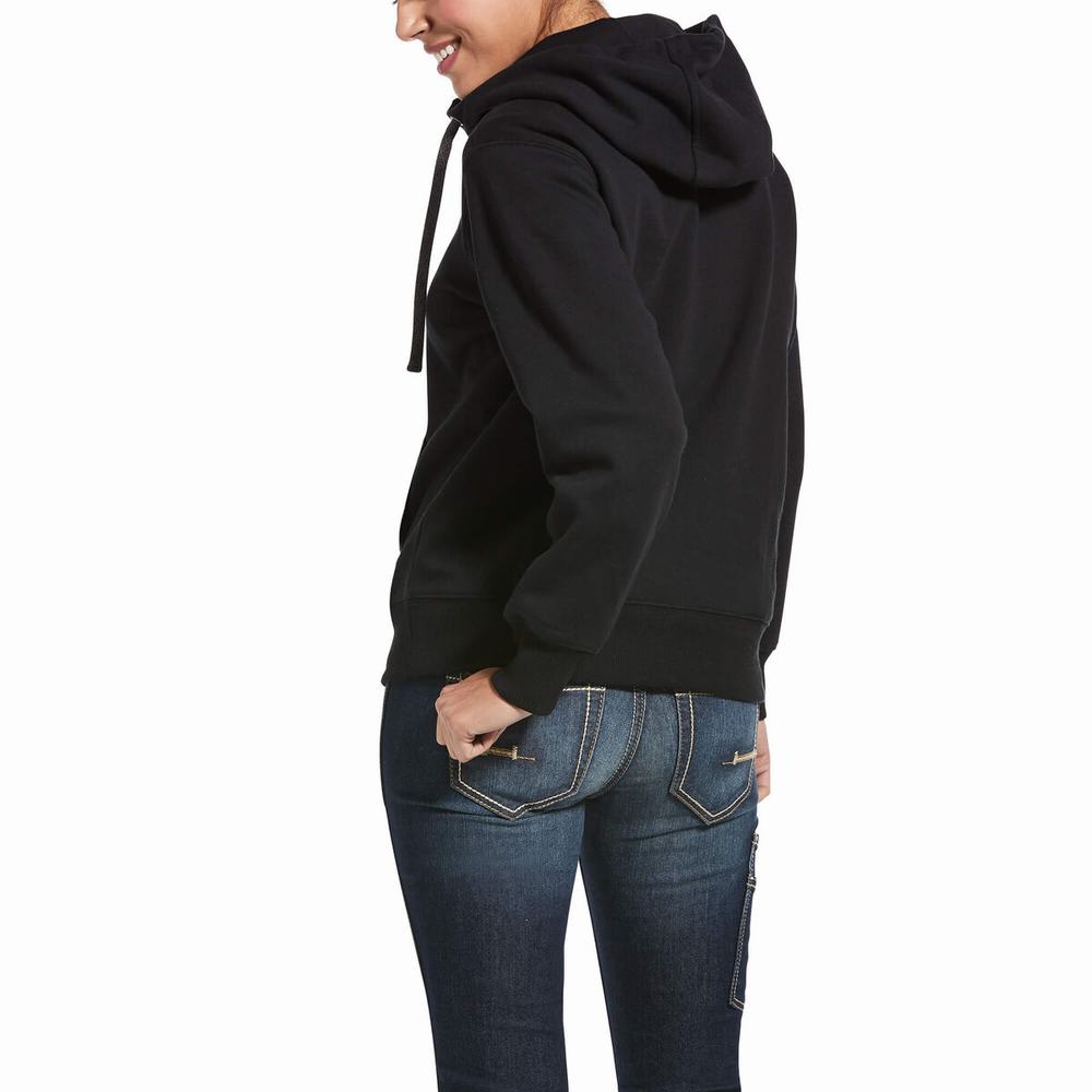 Hoodies Ariat Rebar Skill Set 1/2 Zip Donna Nere | IT412XEPB