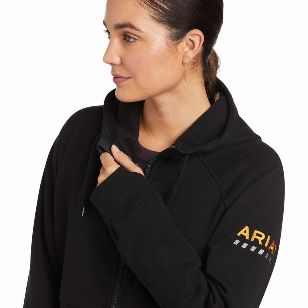 Hoodies Ariat Rebar Thermic Insulated Full Zip Donna Nere | IT530LXMP