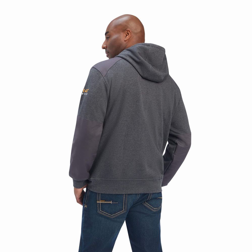 Hoodies Ariat Rebar Workman DuraCanvas Uomo Grigie | IT358ZMYK