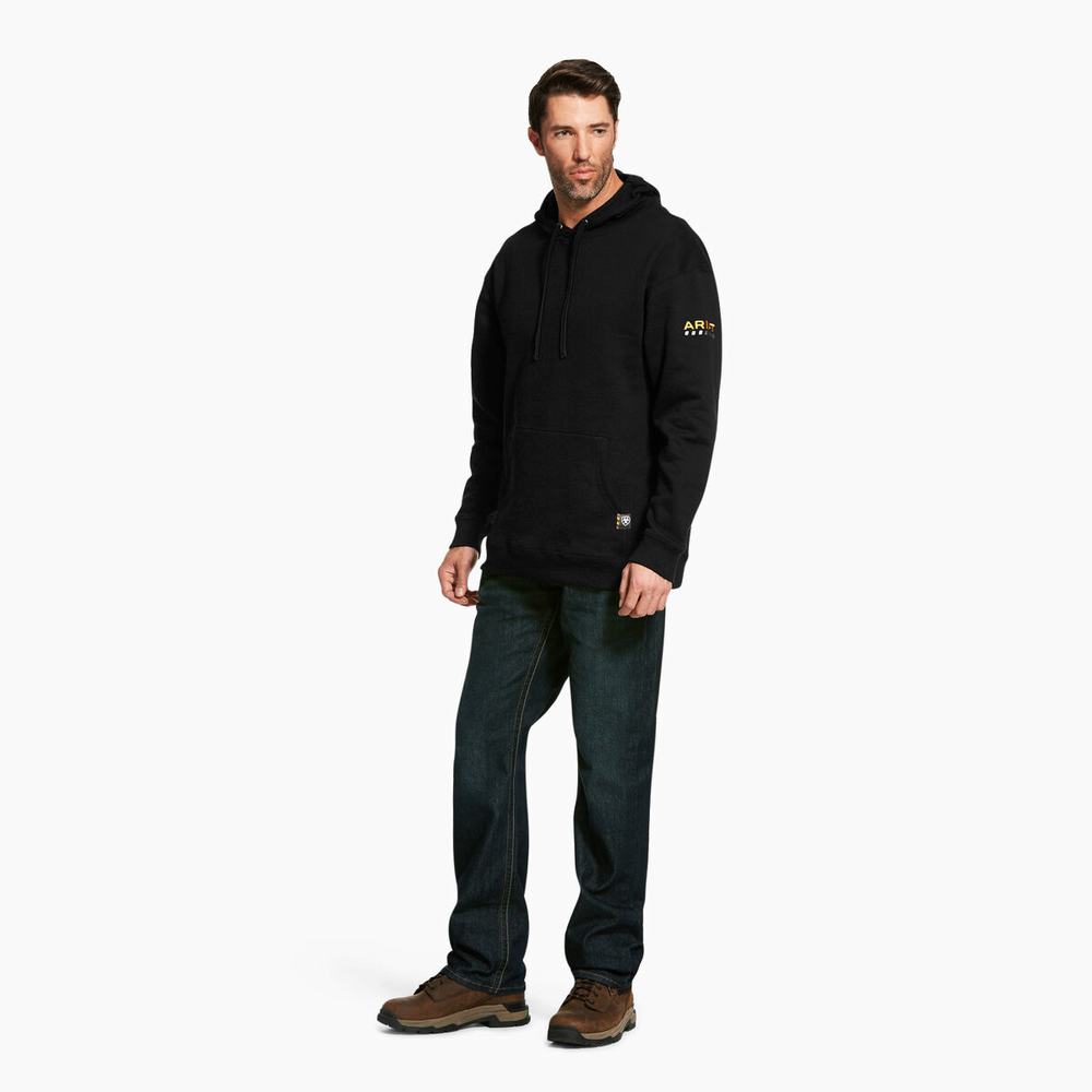 Hoodies Ariat Rebar Workman Uomo Nere | IT637RSKZ