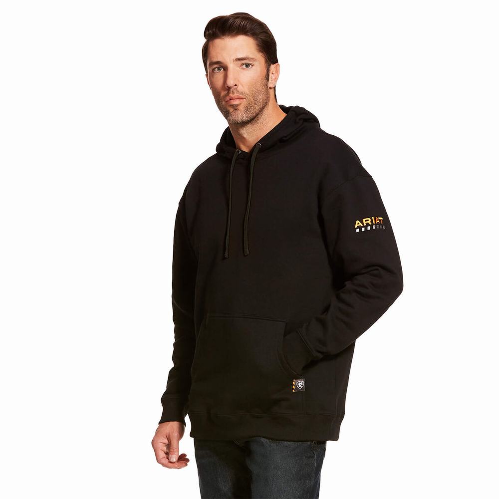 Hoodies Ariat Rebar Workman Uomo Nere | IT637RSKZ