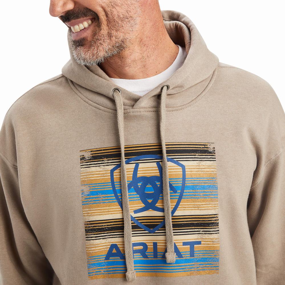 Hoodies Ariat Serape Block Uomo Colorate | IT854FDYP