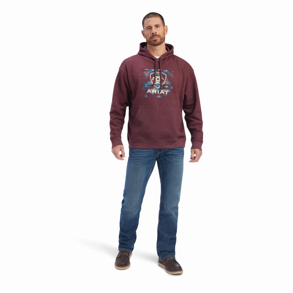 Hoodies Ariat Southwest Block Uomo Colorate | IT217BFUP