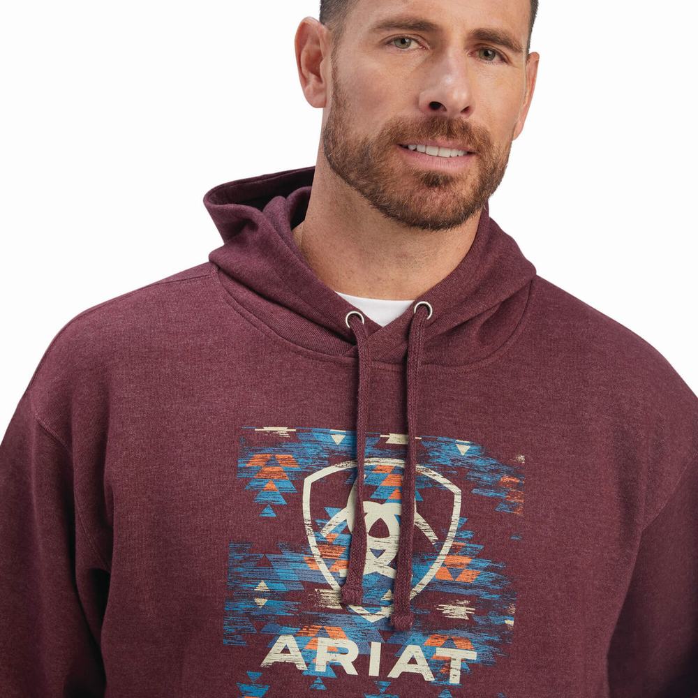 Hoodies Ariat Southwest Block Uomo Colorate | IT217BFUP