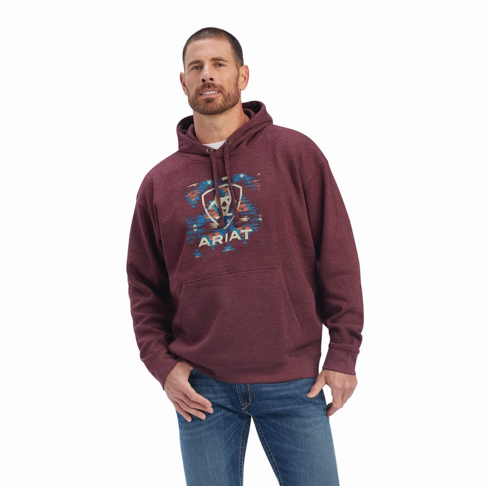 Hoodies Ariat Southwest Block Uomo Colorate | IT217BFUP