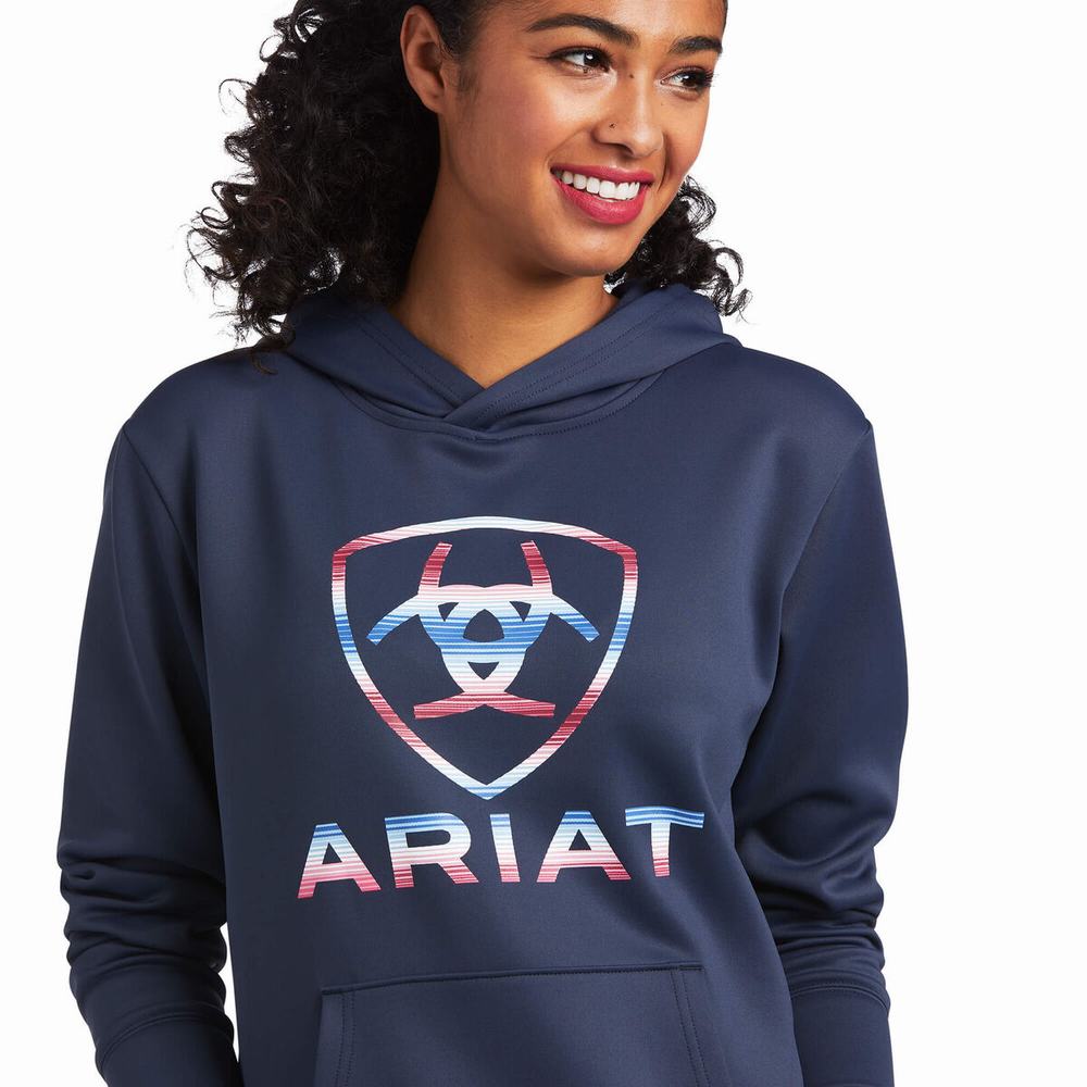 Hoodies Ariat TEK Donna Blu | IT576JIOM