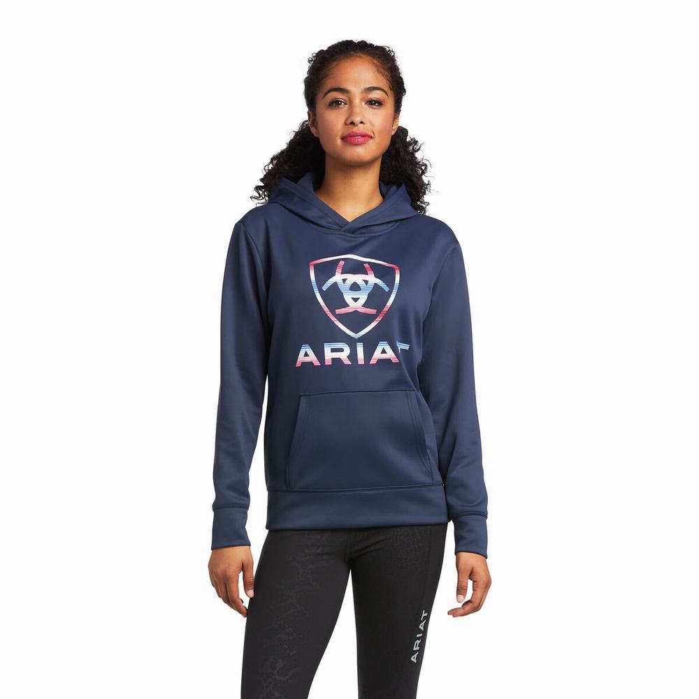 Hoodies Ariat TEK Donna Blu | IT576JIOM