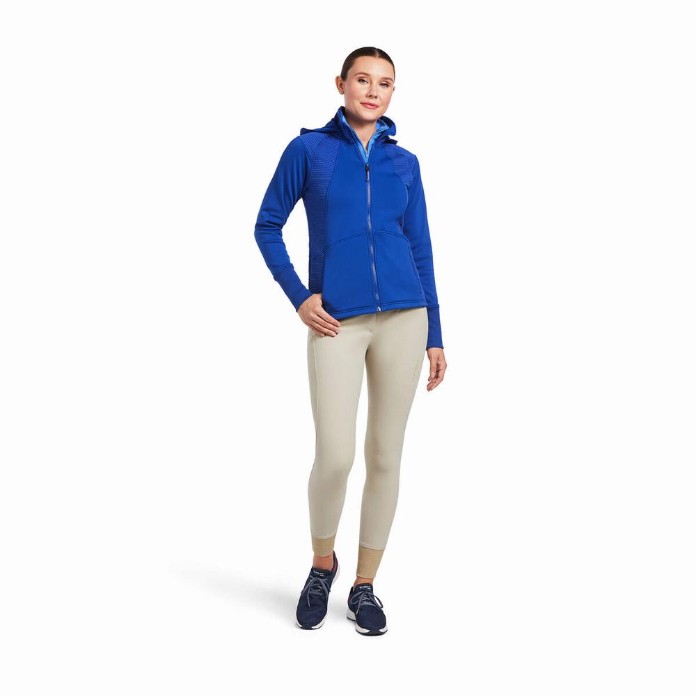 Hoodies Ariat Wilde Full Zip Donna Blu | IT346UDYF