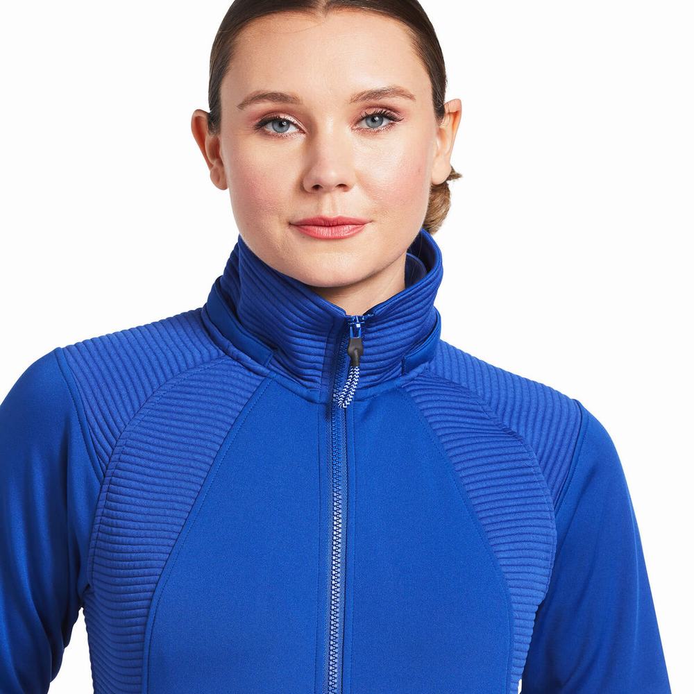 Hoodies Ariat Wilde Full Zip Donna Blu | IT346UDYF