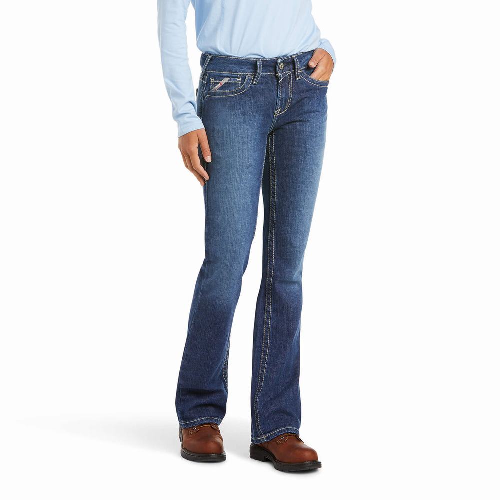 Jeans Ariat FR DuraStretch Basic Cut Donna Blu | IT675MENL