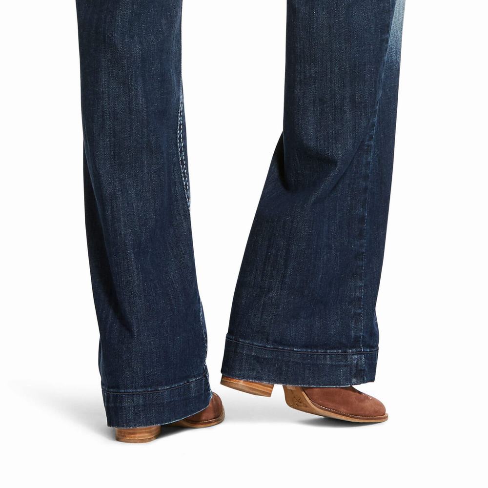 Jeans Skinny Ariat Mid Rise Stretch Entwined Donna Blu | IT415OBUJ