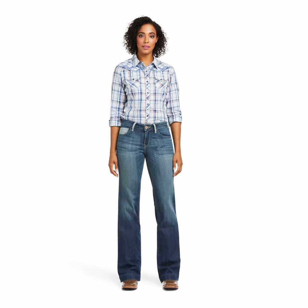 Jeans Skinny Ariat Perfect Rise Angela Donna Blu | IT459XFME