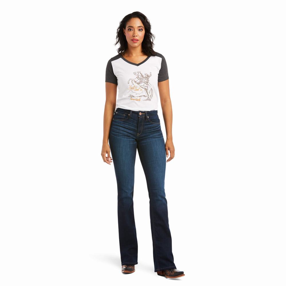 Jeans Skinny Ariat R.E.A.L. High Rise Ballary Cut Donna Colorate | IT420CJMV