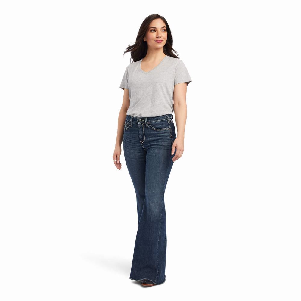 Jeans Skinny Ariat R.E.A.L. High Rise Zinnia Extreme Donna Blu | IT469RBDA