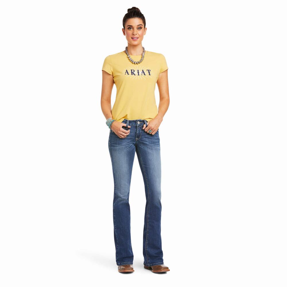 Jeans Skinny Ariat R.E.A.L. MID Rise Samara Cut Donna Colorate | IT986DSLI