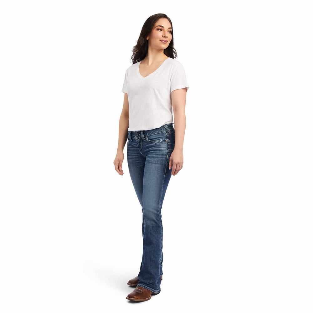 Jeans Skinny Ariat R.E.A.L. Mid Rise Raquel Cut Donna Colorate | IT402JYGO