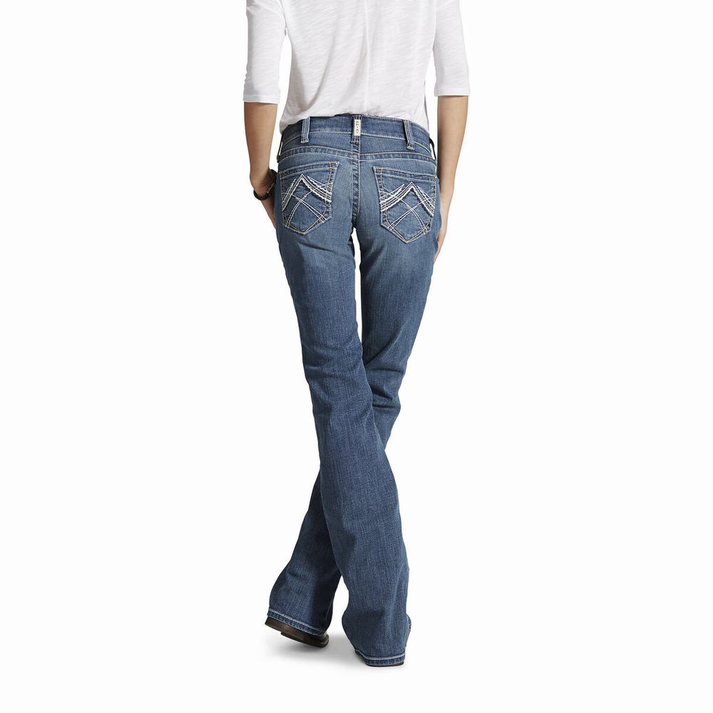 Jeans Skinny Ariat R.E.A.L. Mid Rise Stretch Whipstitch Cut Donna Colorate | IT031ELHD