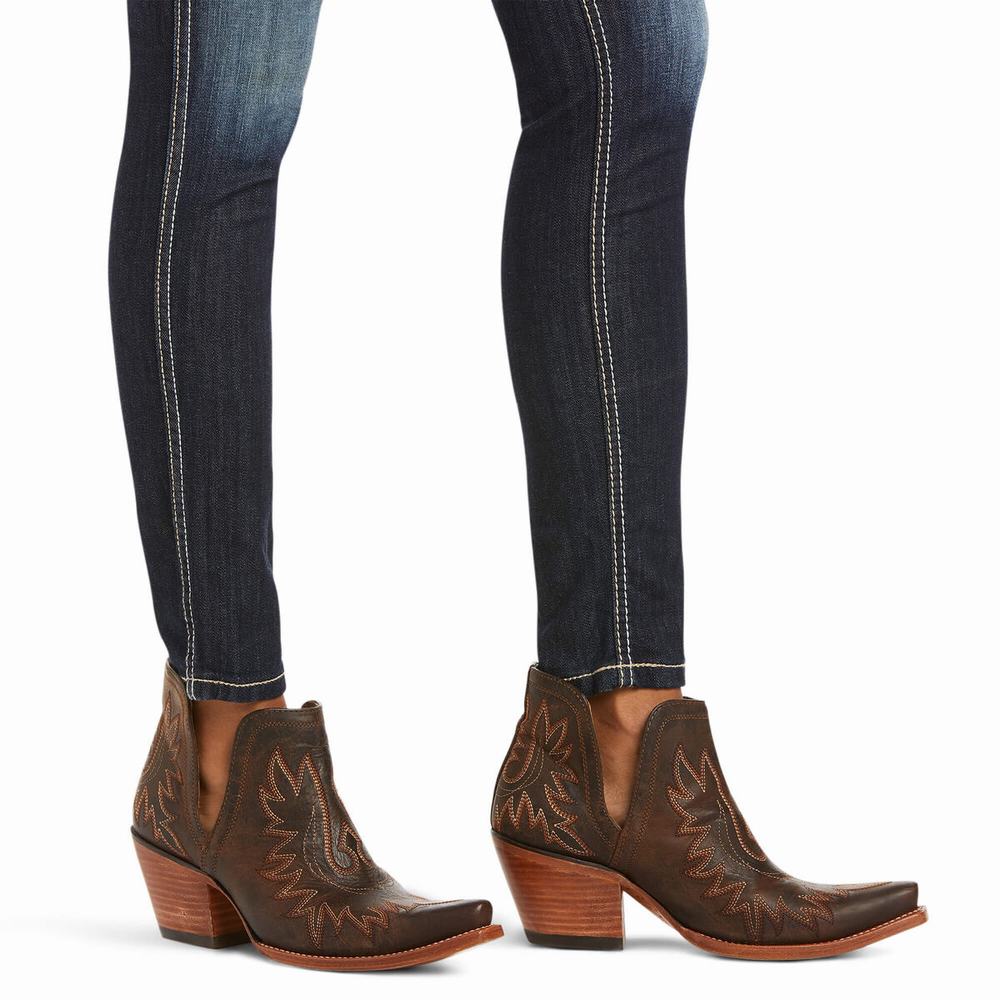 Jeans Skinny Ariat R.E.A.L. Mid Rise Stretch Outseam Ella Magro Donna Colorate | IT610TWIF