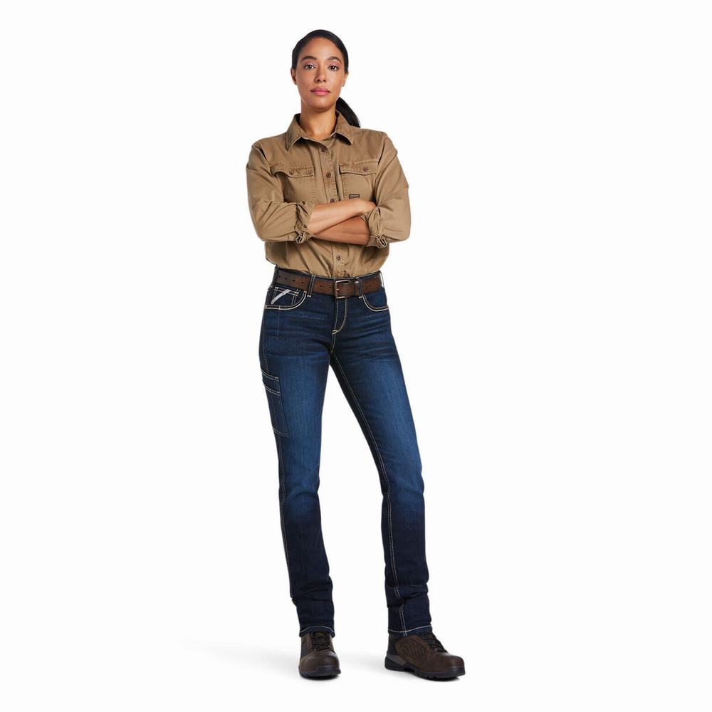 Jeans Skinny Ariat Rebar Perfect Rise Flex Riveter Donna Colorate | IT825QVCN