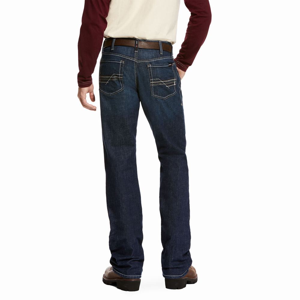 Jeans Straight Ariat FR M4 Relaxed DuraStretch Lineup Uomo Platino | IT908HVRX