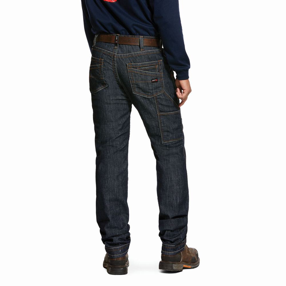 Jeans Straight Ariat FR M4 Relaxed Stretch Duralight Workhorse Uomo Lavaggio Scuro | IT079LMER