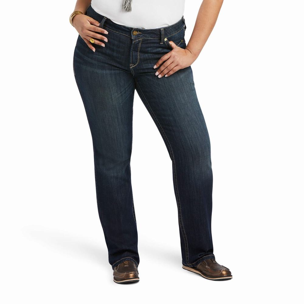 Jeans Straight Ariat R.E.A.L. Mid Rise Arrow Fit Kylee Donna Colorate | IT230EFOP