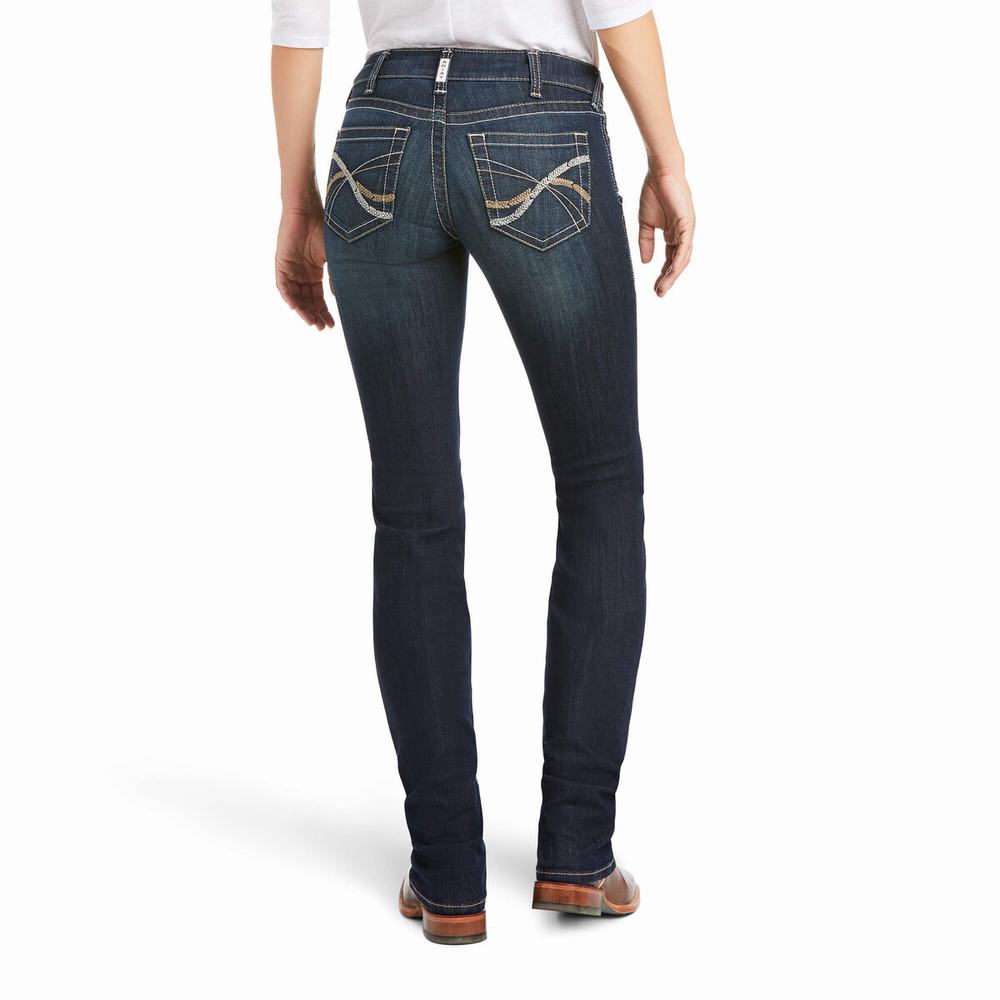 Jeans Straight Ariat R.E.A.L. Mid Rise Arrow Fit Kylee Donna Colorate | IT230EFOP