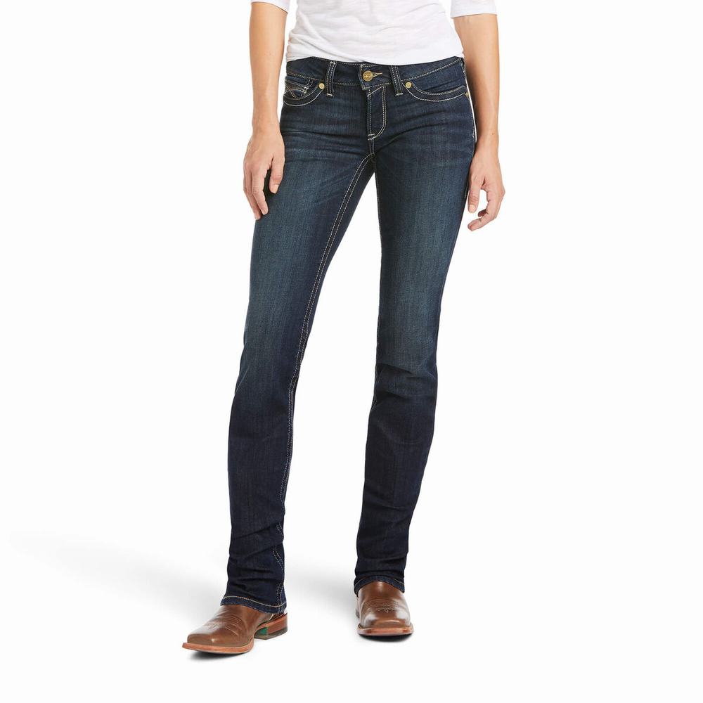 Jeans Straight Ariat R.E.A.L. Mid Rise Arrow Fit Kylee Donna Colorate | IT230EFOP