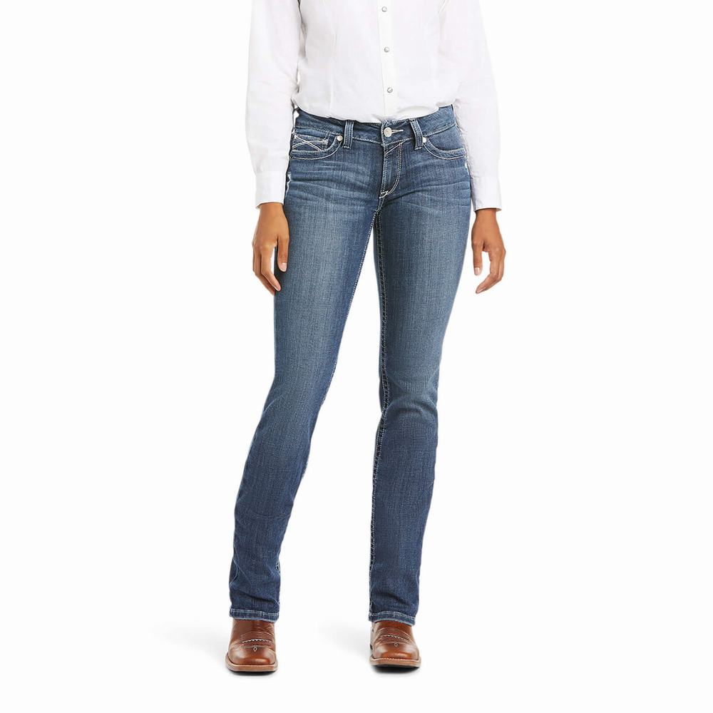 Jeans Straight Ariat R.E.A.L. Mid Rise Arrow Gianna Donna Colorate | IT465NBXZ