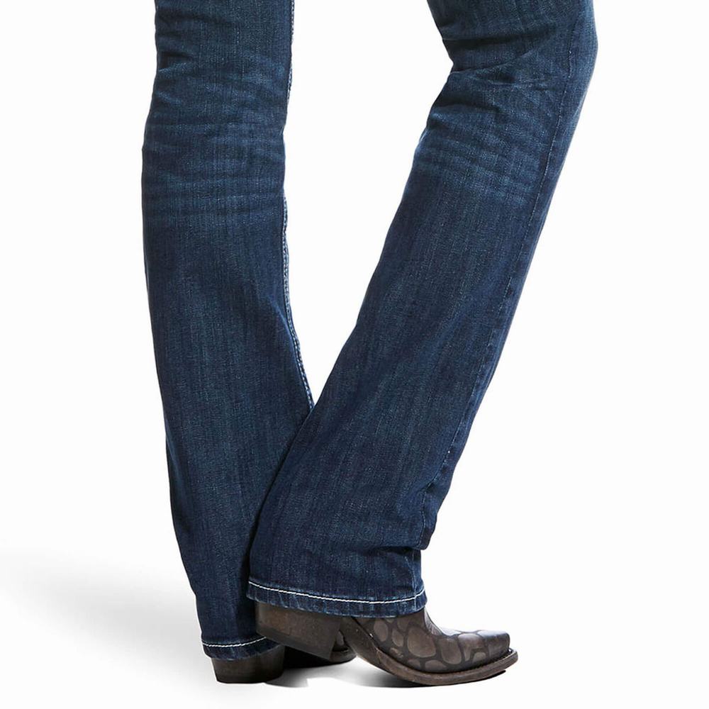 Jeans Straight Ariat R.E.A.L. Mid Rise Stretch Ivy Donna Colorate | IT852WHDQ