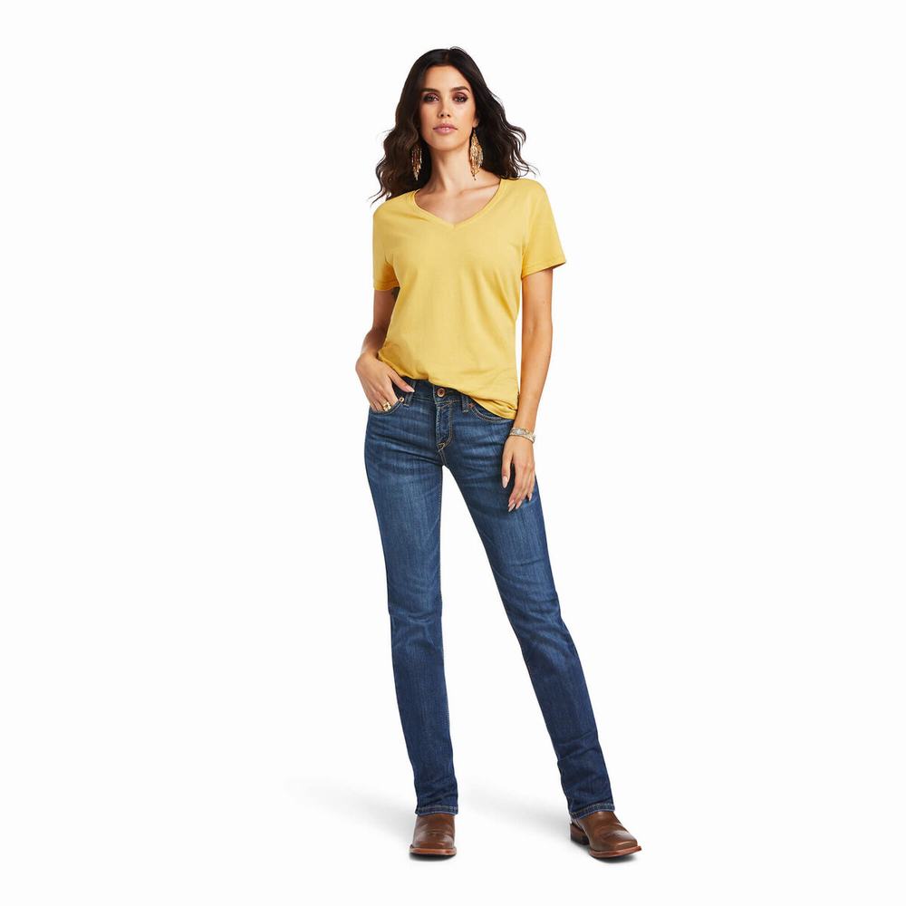 Jeans Straight Ariat R.E.A.L. Perfect Rise Nadia Donna Colorate | IT901OUWI