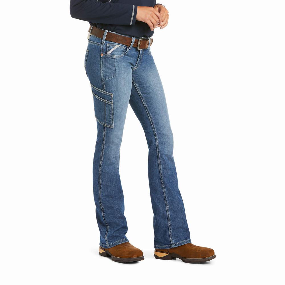 Jeans Straight Ariat Rebar DuraStretch Raven Cut Donna Colorate | IT139CHWO