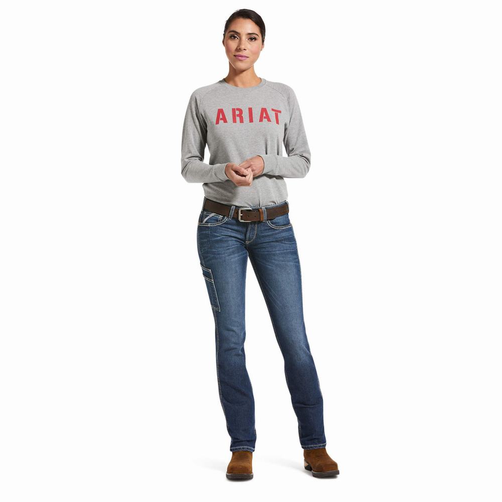 Jeans Straight Ariat Rebar DuraStretch Riveter Leg Donna Colorate | IT431VJIH