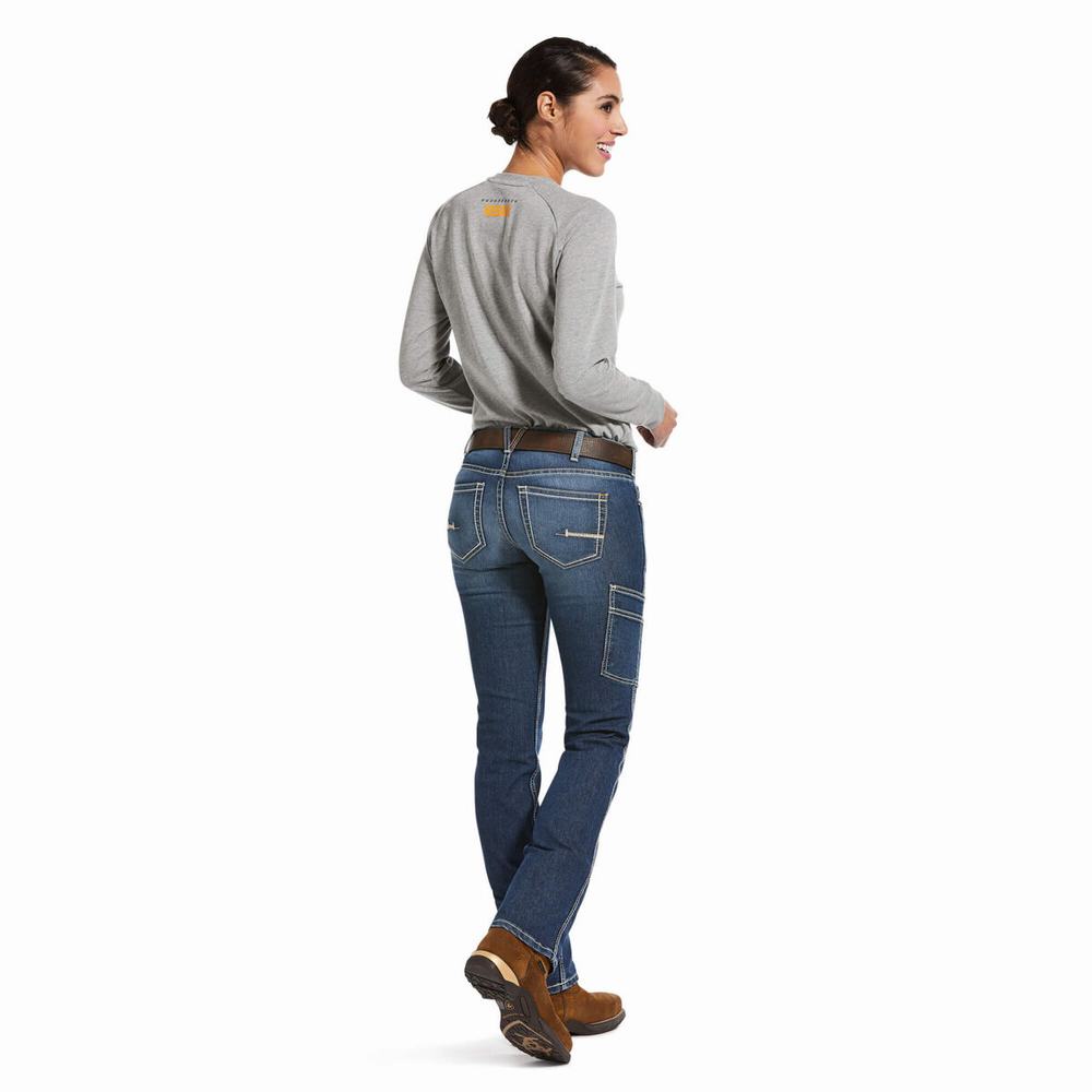 Jeans Straight Ariat Rebar DuraStretch Riveter Leg Donna Colorate | IT431VJIH