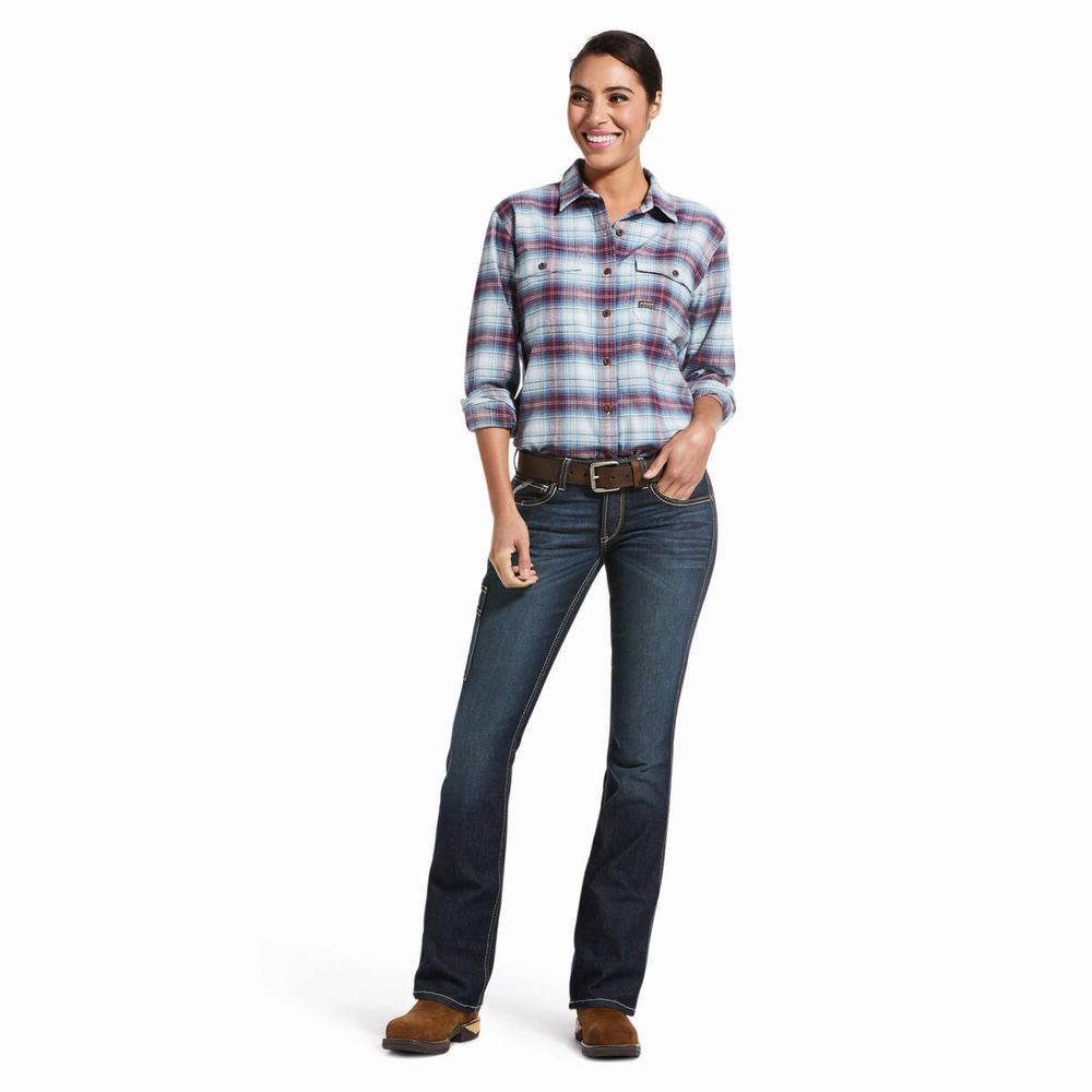 Jeans Straight Ariat Rebar DuraStretch Riveter Cut Donna Colorate | IT798OGQE