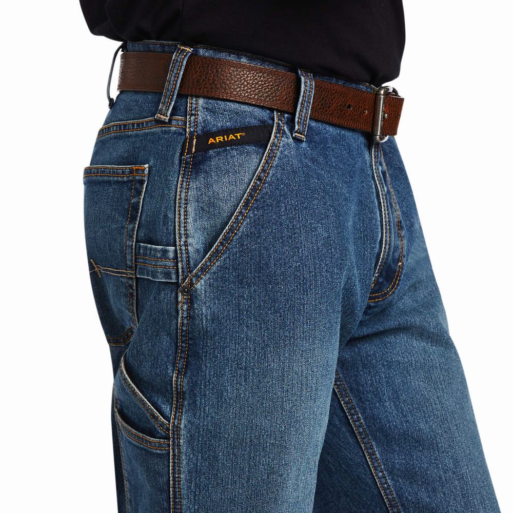 Jeans Straight Ariat Rebar M4 Low Rise DuraStretch Workhorse Cut Uomo Colorate | IT426WBJS