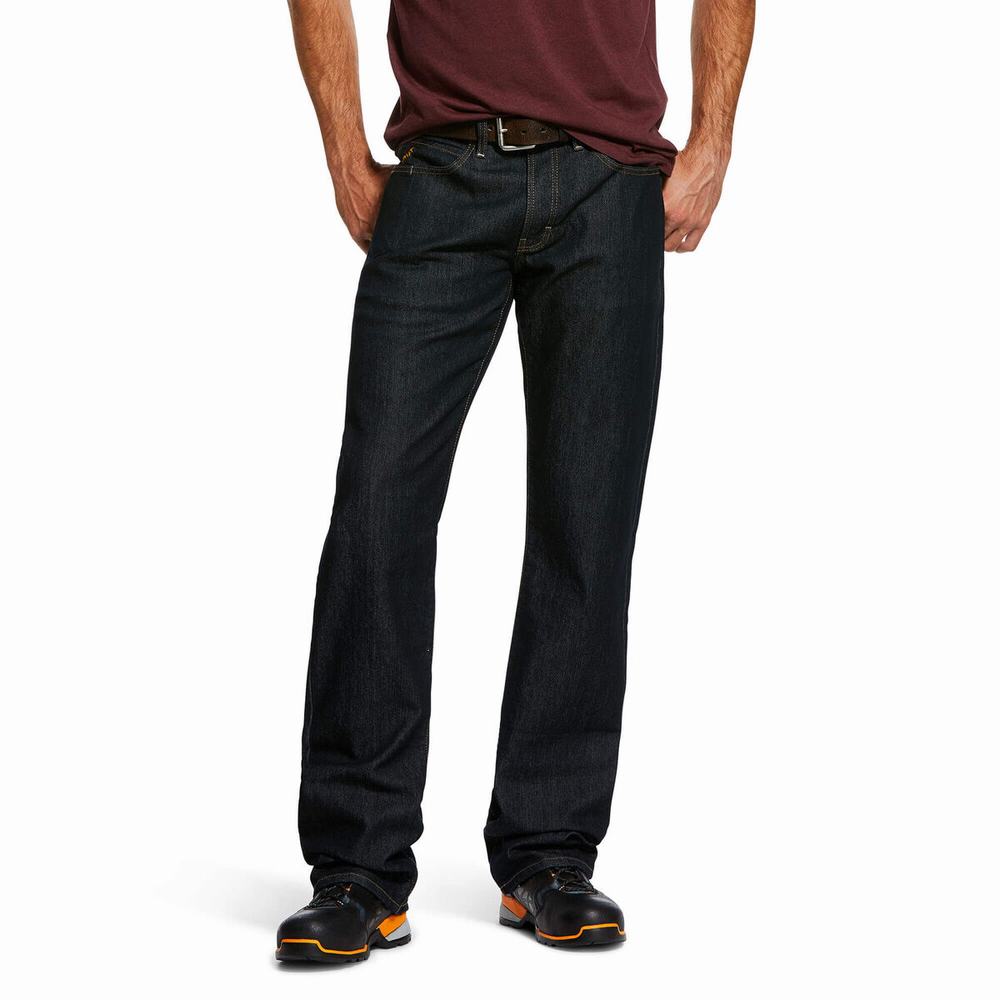 Jeans Straight Ariat Rebar M4 Relaxed DuraStretch Basic Flannel-Foderati Cut Uomo Colorate | IT790APLC