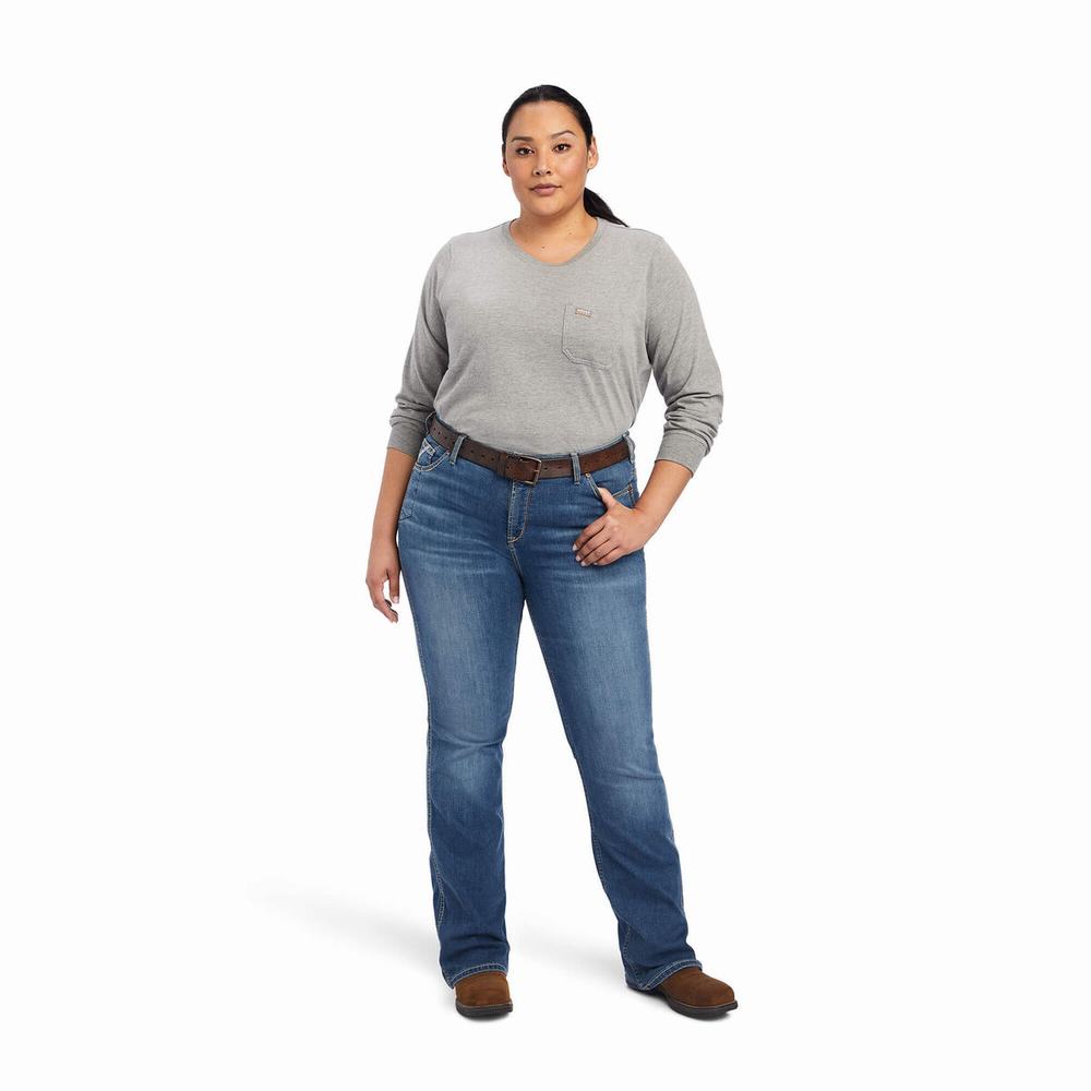 Jeans Straight Ariat Rebar Riveter Cut Donna Colorate | IT406PFRW