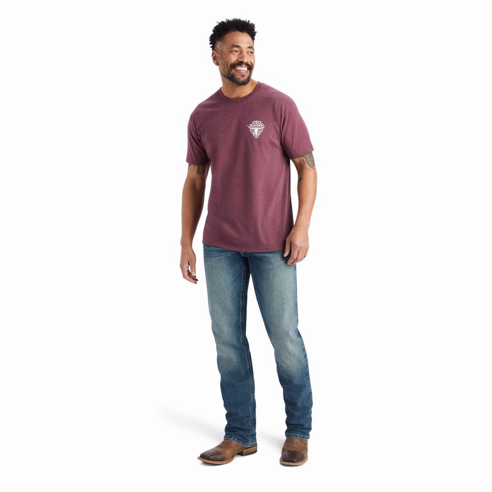 Magliette Polo Ariat Arrowhead 2.0 Uomo Bordeaux | IT724GUKI