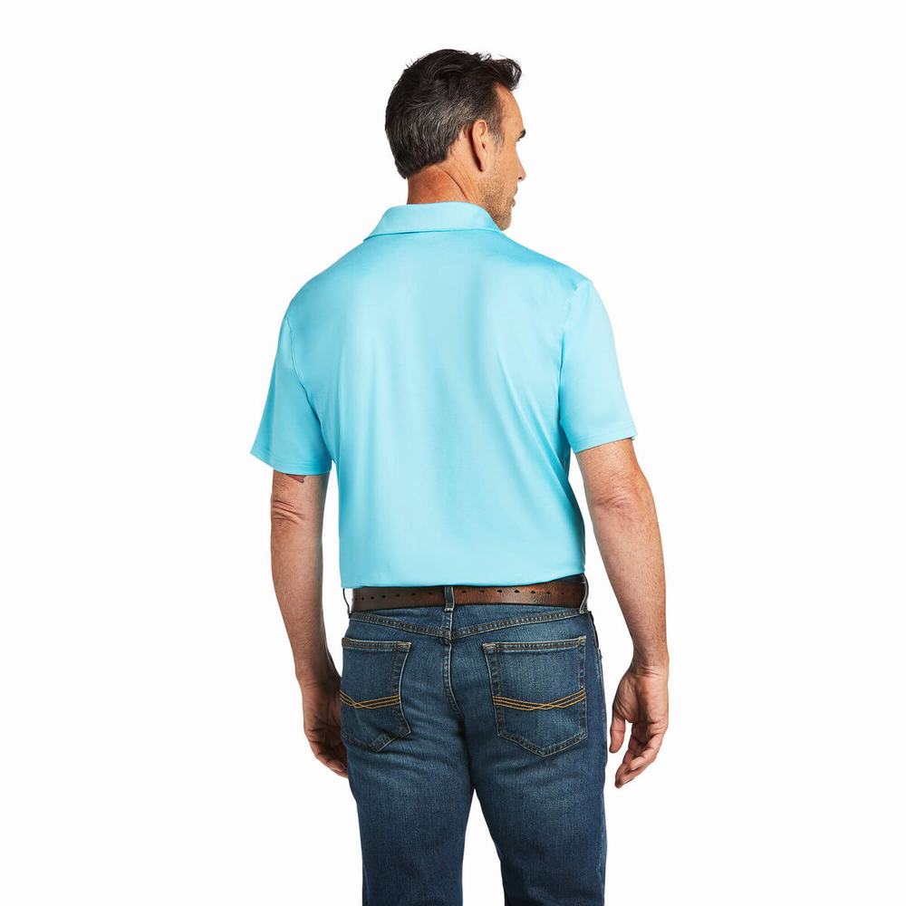 Magliette Polo Ariat Charger 2.0 Fitted Uomo Blu Marino | IT148IQXJ