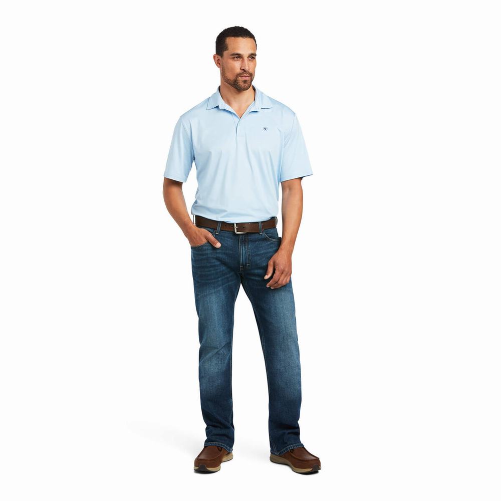 Magliette Polo Ariat Charger 2.0 Uomo Blu | IT908KWQG