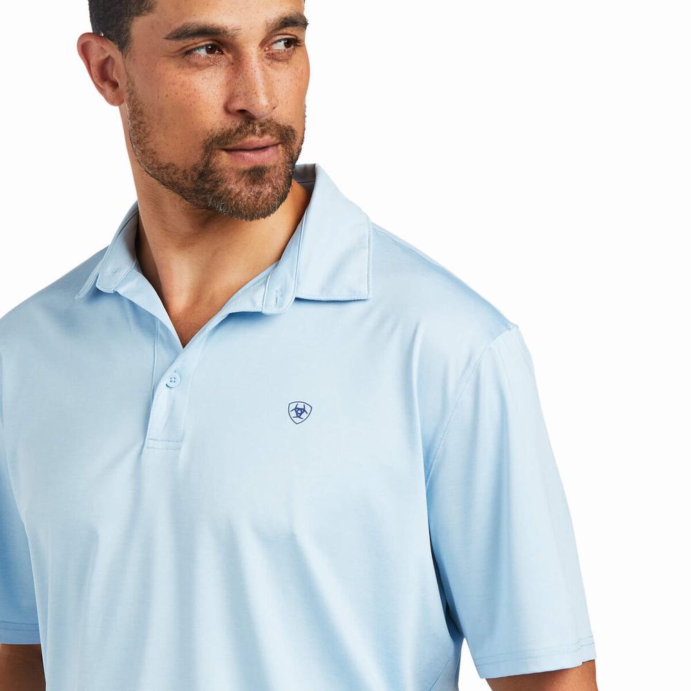 Magliette Polo Ariat Charger 2.0 Uomo Blu | IT908KWQG